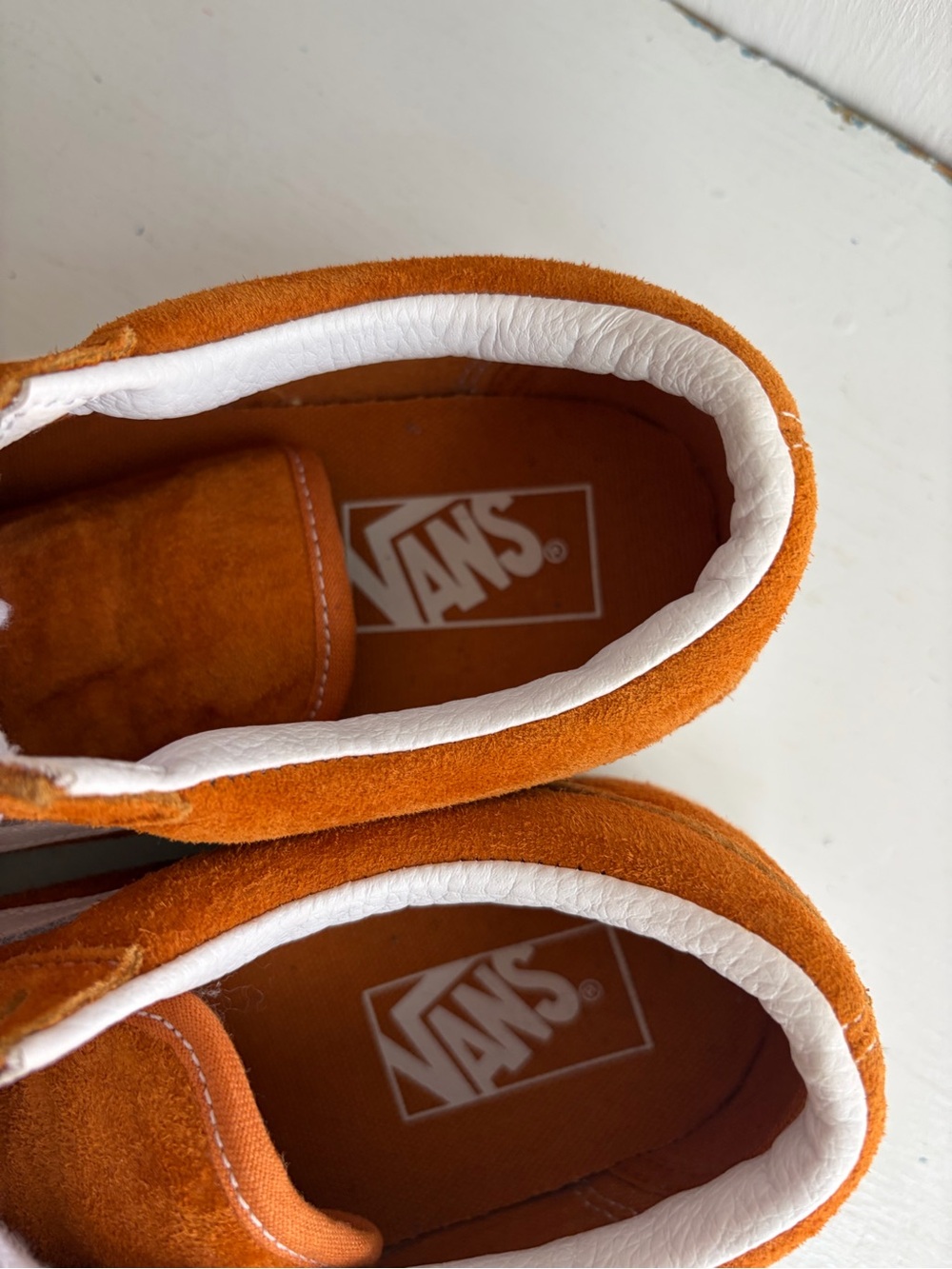 Vans Old Skool Suede & Canvas Sneakers – Orange – Men’s 7 / Women’s 8.5 - Picture 10 of 12
